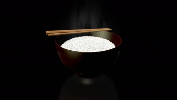 Pivoting on a Rice Bowl Black Reflective Floor