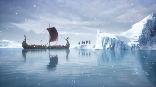 Vikings And Their Battle Ship