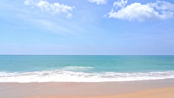 Beautiful tropical beach sea ocean with blue sky and white cloud alt