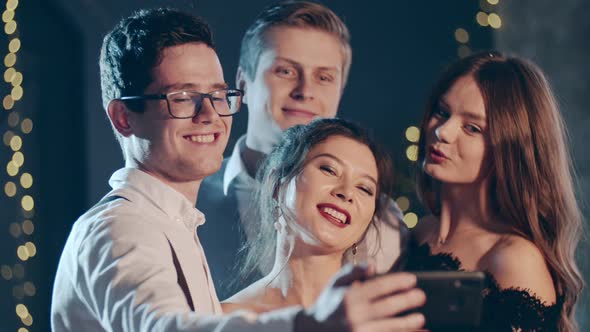 Pretty Blonde Girl in Chic Dress Clean Up House and Washes Floors with Seam After Party alt