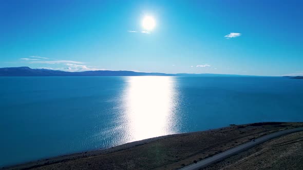 Patagonia landscape. Famous city of El Calafate at Patagonia Argentina alt