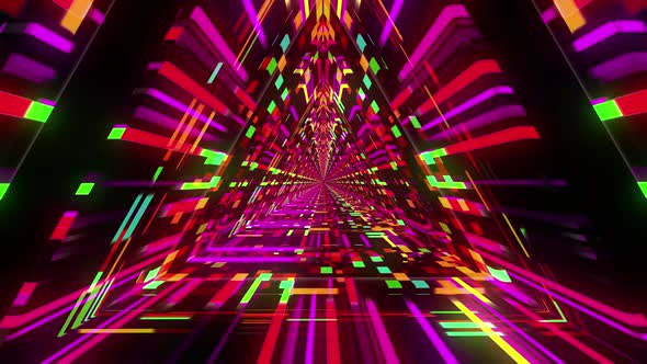 Triangle Sci fi Tunnel, Fast Moving Tunnel,  VJ Motion Background 4K Abstract Tunnel alt