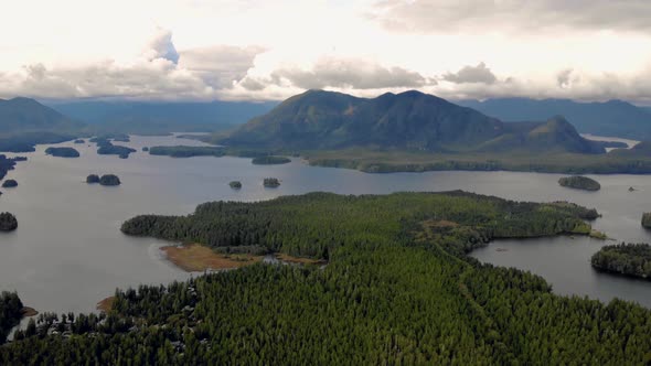 Tofino Vancouver Island Pacific Rim Coast Canada Beautiful Sunset at the Beach with Fog at Tofino alt