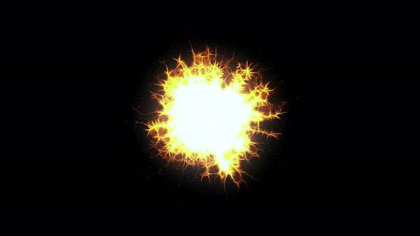 Fire Explosion Futuristic Particles Cosmic Shockwave Energy Animation