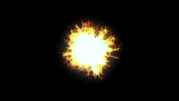 Fire Explosion Futuristic Particles Cosmic Shockwave Energy Animation alt