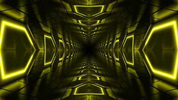 Yellow Tunnel Background Loop