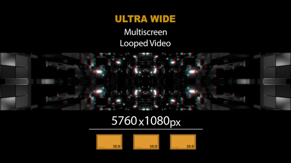 Ultra Wide HD Tunnel Sci Fi Light 03
