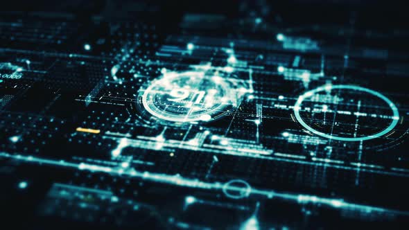 Futuristic Matrix Cyber Environment 03