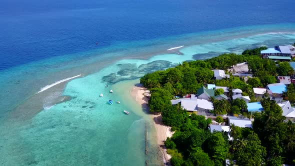 Drone tourism of marine seashore beach by blue sea with sand background alt