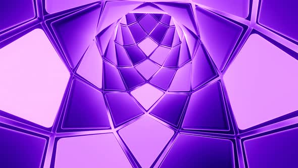 Hypnotic Endless Glowing Neon Colors Tunnel, VJ Loop Motion Graphics