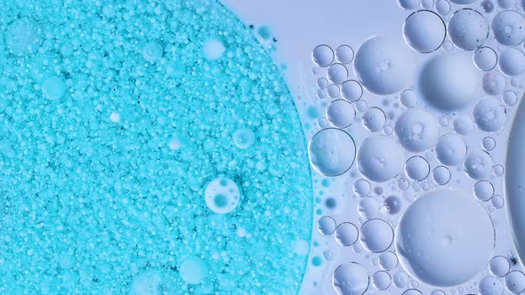 Abstract Acrylic Paint Spread Blast Explode Galaxy. Bright colored bubbles sparkling. alt