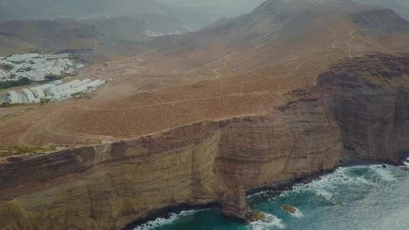 Bird'seye View of the Big Mountains Off the Coast of the Atlantic Ocean