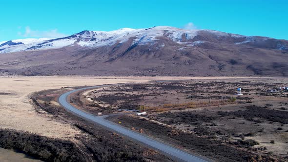 Patagonia landscape. Famous town of El Calafate at Patagonia Argentina alt