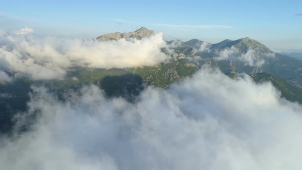 Aerial View Above the Clouds