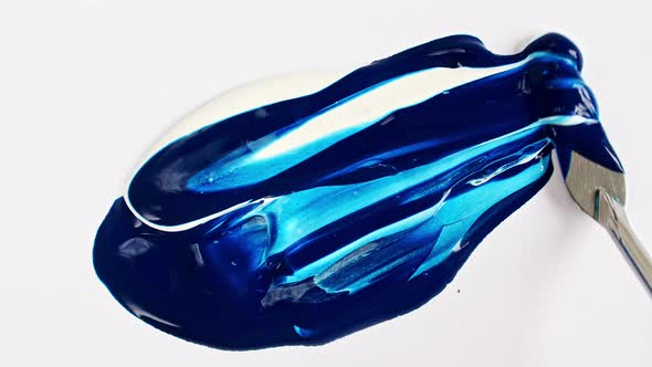 Artist Mixing Ingredients Watercolor Using Palette Knife and Pigments on White Background alt