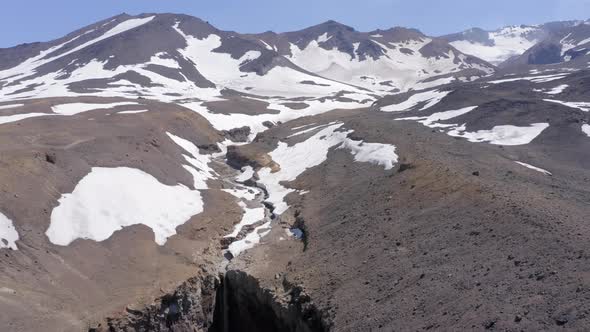 Dangerous Canyon Near the Mutnovsky Volcano in Kamchatka