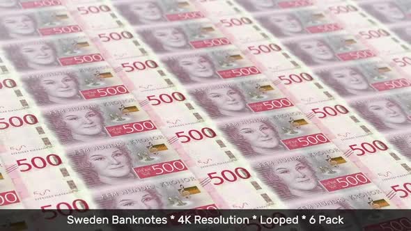 Sweden Banknotes / Swedish Money / Krona B$ / SEK / kr 6 Pack - 4K alt