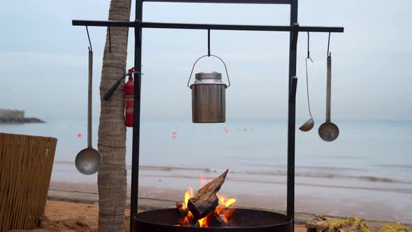 Beach Cooking Station with Fire Pit alt