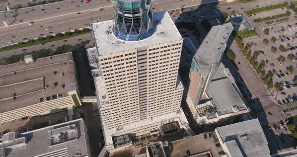 Aerial of the Memorial City Mall area in Houston, Texas. This video was filmed in 4k for best image alt