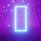 Purple Aesthetic Vaporwave Retro Futuristic Forest Background Neon Frame Loop - VideoHive Item for Sale