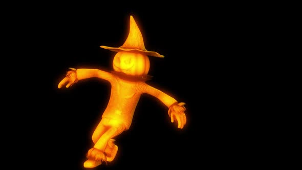  Glowing dancing scarecrow with alpha