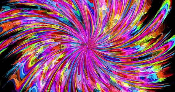 Abstract colorful twirl animation. Multicolor liquid background.