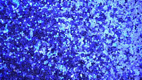 Festive Blue Abstract Texture. Christmas Card with Copy Space. Сlassic Blue Background Bokeh