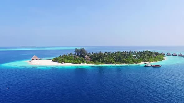 Maldives Island Tropical White Sand Beach Aerial View 04