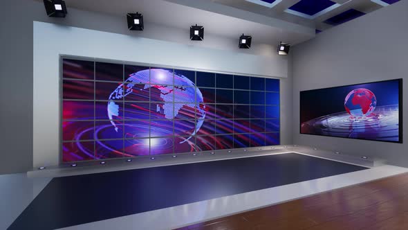3D Virtual Tv Studio News W102 D alt