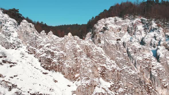 Drone Footage of the Rocky Area of Wawoz Bolechowicki or Bolechowice Valley alt