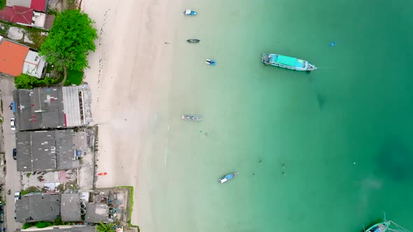 Aerial View of Malibu Beach in Koh Phangan Thailand alt