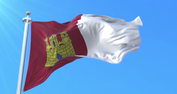 Castilla La Mancha Flag, Spain alt