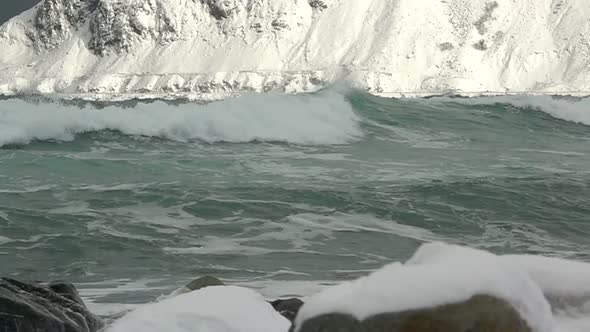 Surf Wave in the Winter Gulf