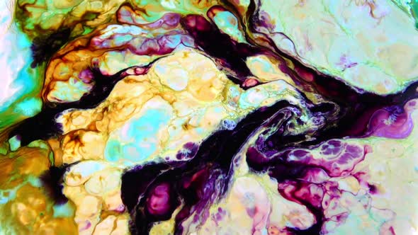 Abstract Colorful Chaos Paint Ink Blasting And Swirling alt