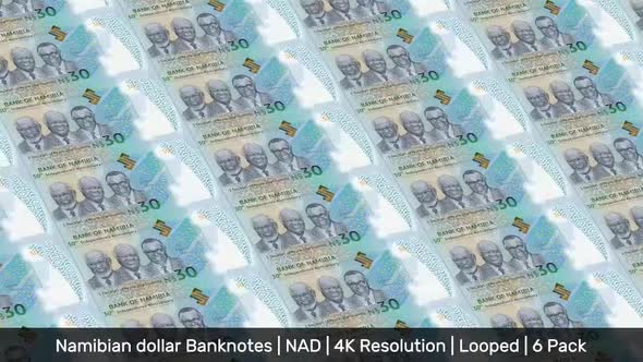 Namibia Banknotes Money / Namibian dollar / Currency $ / NAD/ | 6 Pack | - 4K alt
