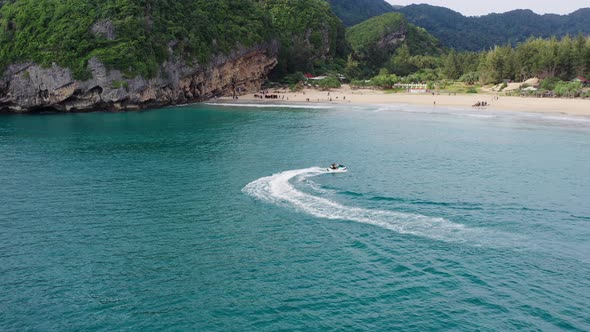 AH - Jetski in Tropical Ocean and Beautiful Island 12 alt