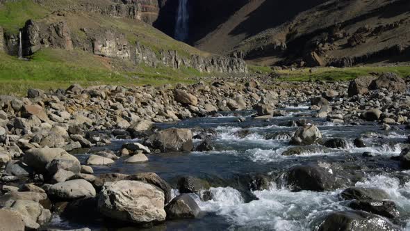 Beautiful Hengifoss Waterfall in Eastern Iceland alt