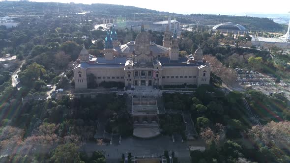 View of Catalunya National Museum of Art. Barcelona, Spain alt