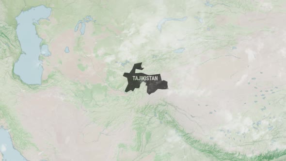 Globe Map of Tajikistan with a label