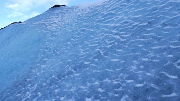 Large Blue Glacier Ice Wall In Iceland During Winter 5
