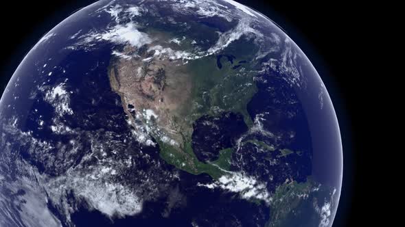 Earth View - USA/Canada - FullHD Alpha Channel