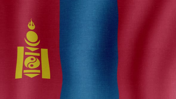 The national flag of Mongolia