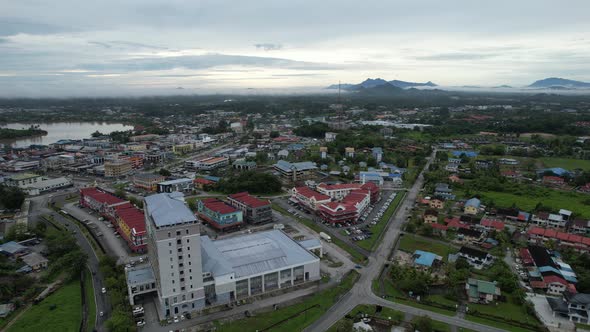 The Towns of Sarawak, Borneo, Malaysia alt
