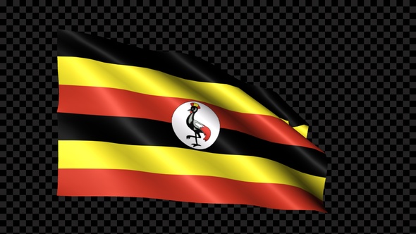 Uganda Flag Blowing In The Wind alt