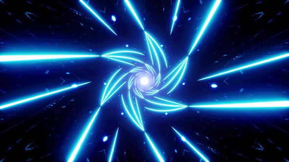 Flickering Blue Spiral Light Vj Loop alt