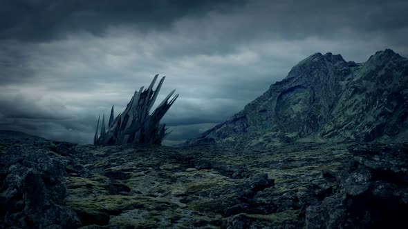 Alien Artifact On Barren Planet, Stock Footage | VideoHive