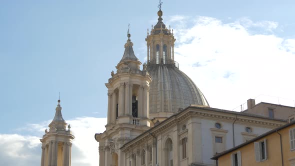 The dome of Sant'Agnese in Agone church in Rome