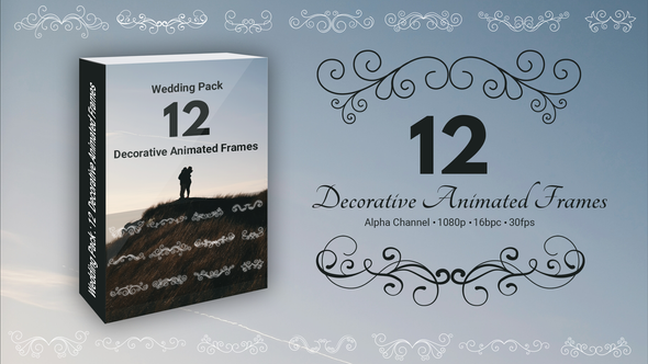 Wedding Pack : 12 Decorative Animated Frames
