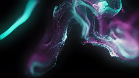 Loop Epic Glowing Fluid Particles 4k