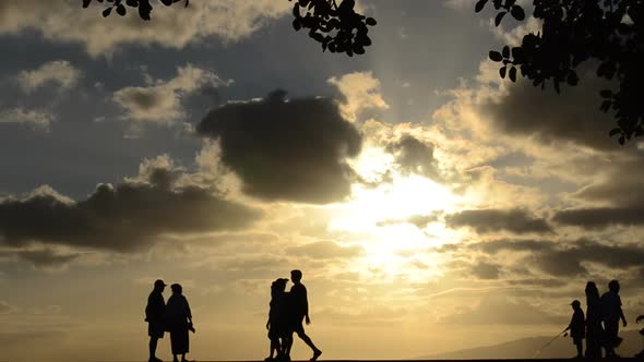 Sunset Activity In Hawaii